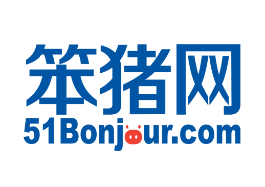 笨猪网Logo源文件（白底蓝标）.png